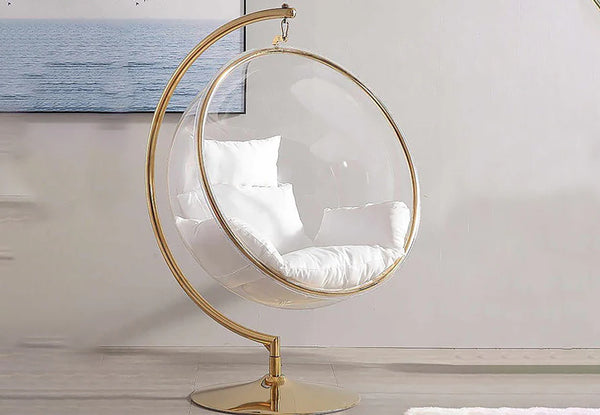 Lia Acrylic Swing Accent Chair