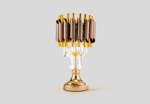 Opulent Noir Crystal Lamp