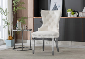 Lion Velvet Dining Chair